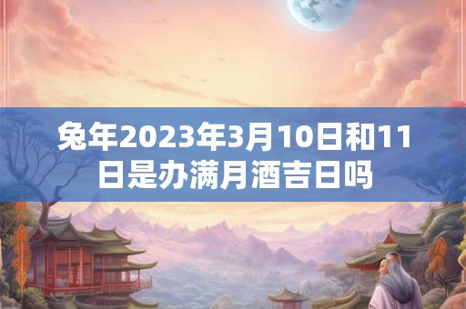 兔年2023年3月10日和11日是办满月酒吉日吗