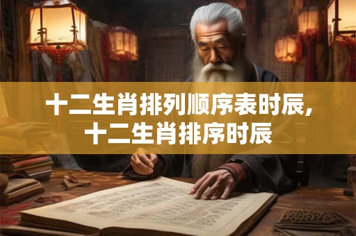 十二生肖排列顺序表时辰,十二生肖排序时辰