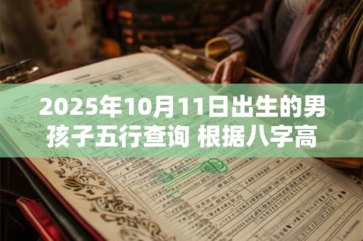 2025年10月11日出生的男孩子五行查询 根据八字高分起名