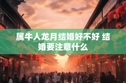 属牛人龙月结婚好不好 结婚要注意什么