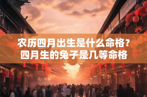 农历四月出生是什么命格？四月生的兔子是几等命格