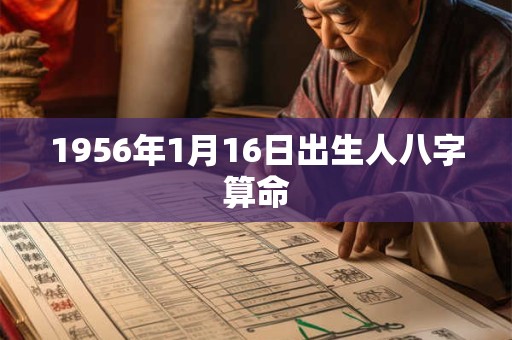 1956年1月16日出生人八字算命