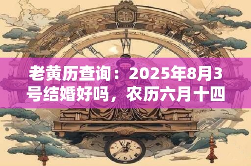 老黄历查询：2025年8月3号结婚好吗，农历六月十四宜嫁娶吗