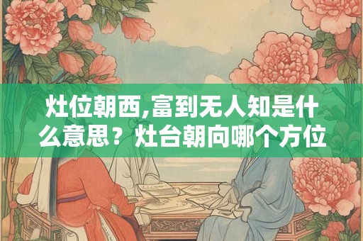 灶位朝西,富到无人知是什么意思?灶台朝向哪个方位最好? 灶位朝西,富到无人知是什么意思?灶台朝向哪个方位最好?