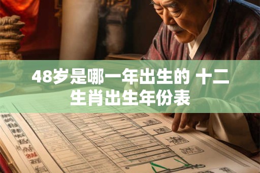 48岁是哪一年出生的 十二生肖出生年份表