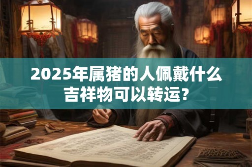 2025年属猪的人佩戴什么吉祥物可以转运？