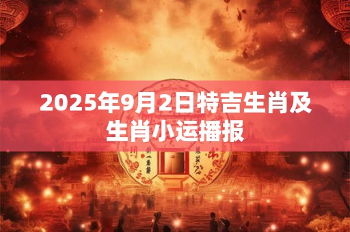 2025年9月2日特吉生肖及生肖小运播报 2025年9月2日特吉生肖及生肖小运播报