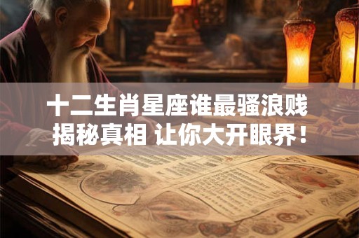 十二生肖星座谁最骚浪贱 揭秘真相 让你大开眼界！
