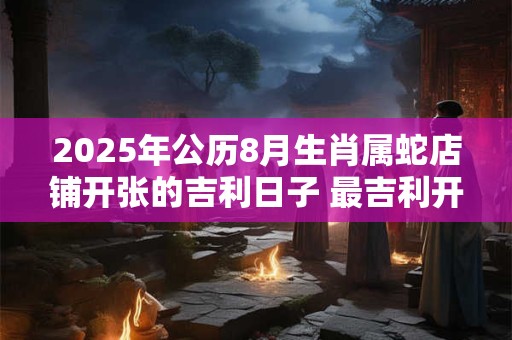 2025年公历8月生肖属蛇店铺开张的吉利日子 最吉利开张日子