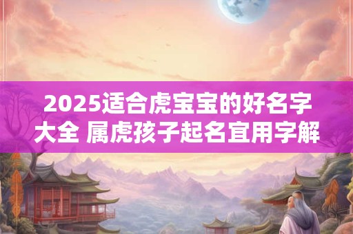 2025适合虎宝宝的好名字大全 属虎孩子起名宜用字解析
