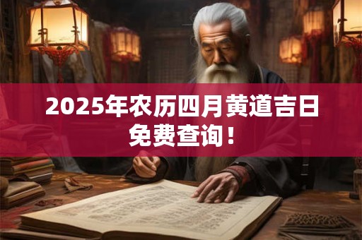 2025年农历四月黄道吉日免费查询！