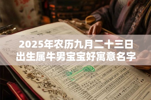 2025年农历九月二十三日出生属牛男宝宝好寓意名字