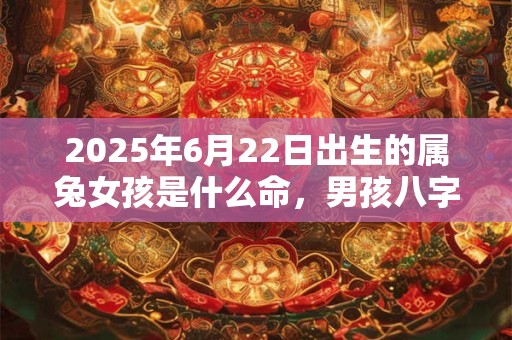 2025年6月22日出生的属兔女孩是什么命，男孩八字命运分析