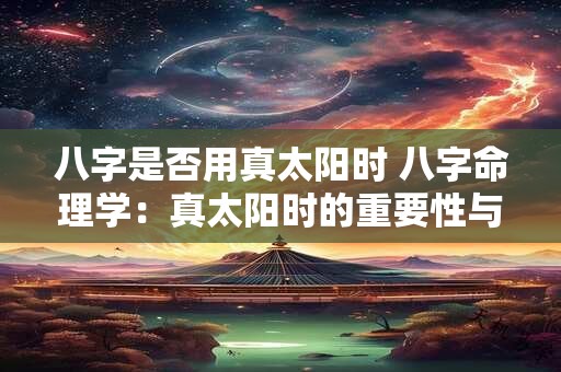 八字是否用真太阳时 八字命理学：真太阳时的重要性与影响