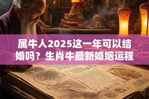 属牛人2025这一年可以结婚吗？生肖牛最新婚姻运程