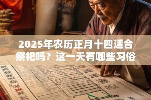 2025年农历正月十四适合祭祀吗？这一天有哪些习俗？