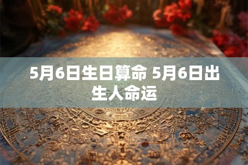 5月6日生日算命 5月6日出生人命运