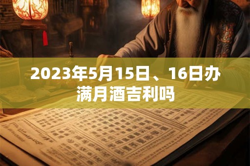 2023年5月15日、16日办满月酒吉利吗