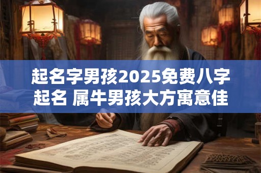 起名字男孩2025免费八字起名 属牛男孩大方寓意佳名宜用字