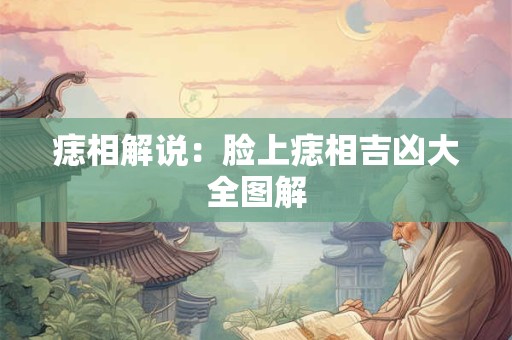 痣相解说：脸上痣相吉凶大全图解