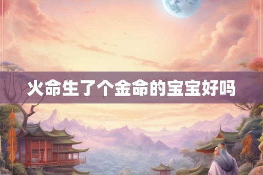 火命生了个金命的宝宝好吗