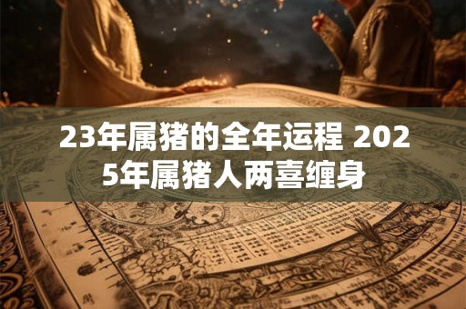 23年属猪的全年运程 2025年属猪人两喜缠身