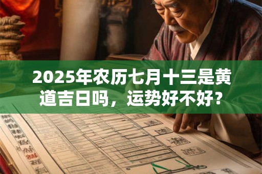 2025年农历七月十三是黄道吉日吗，运势好不好？