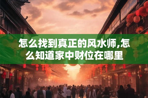 怎么找到真正的风水师,怎么知道家中财位在哪里