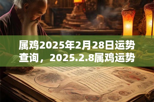 属鸡2025年2月28日运势查询，2025.2.8属鸡运势分析