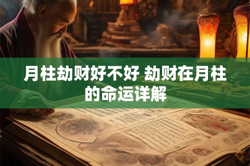 月柱劫财好不好 劫财在月柱的命运详解