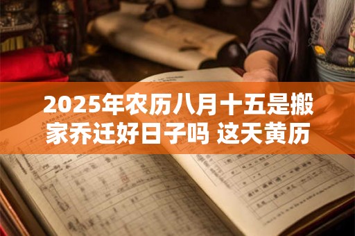 2025年农历八月十五是搬家乔迁好日子吗 这天黄历宜忌