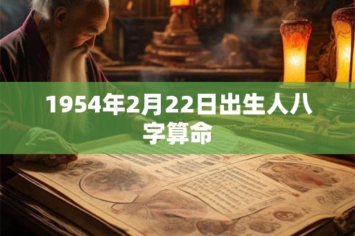 1954年2月22日出生人八字算命