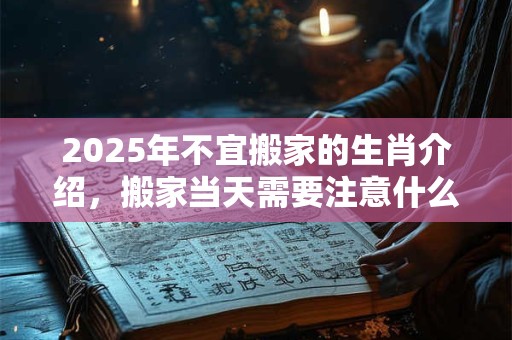2025年不宜搬家的生肖介绍，搬家当天需要注意什么？