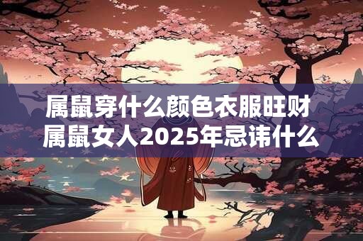 属鼠穿什么颜色衣服旺财 属鼠女人2025年忌讳什么颜色