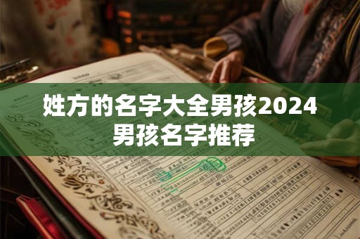 姓方的名字大全男孩2024 男孩名字推荐
