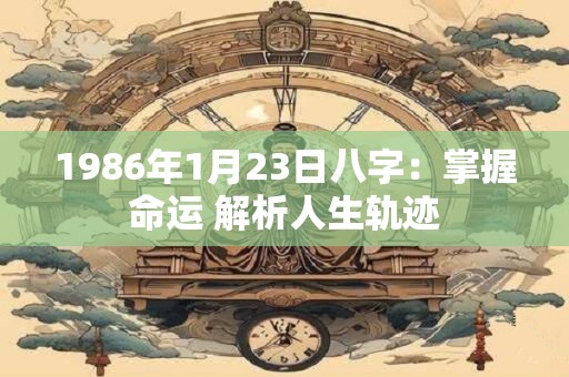 1986年1月23日八字：掌握命运 解析人生轨迹