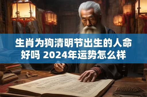 生肖为狗清明节出生的人命好吗 2024年运势怎么样