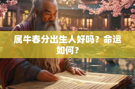 属牛春分出生人好吗？命运如何？