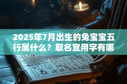 2026年7月出生的兔宝宝五行属什么？取名宜用字有哪些