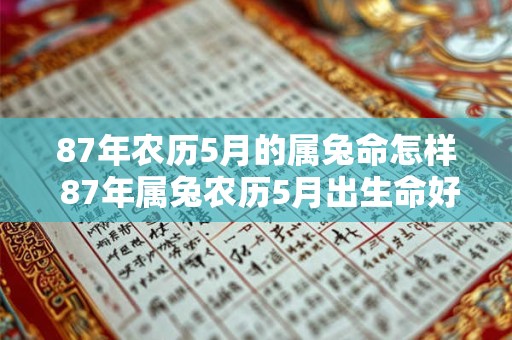 87年农历5月的属兔命怎样 87年属兔农历5月出生命好不好