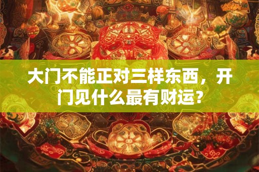 大门不能正对三样东西，开门见什么最有财运？