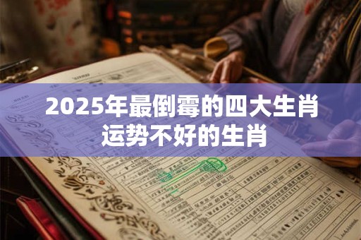 2025年最倒霉的四大生肖 运势不好的生肖