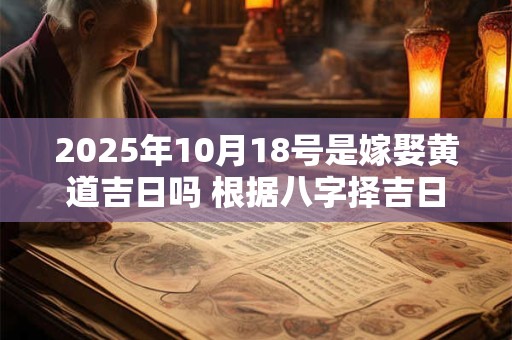 2025年10月18号是嫁娶黄道吉日吗 根据八字择吉日