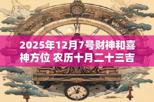 2025年12月7号财神和喜神方位 农历十月二十三吉时查询