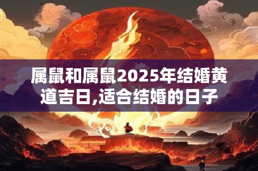 属鼠和属鼠2025年结婚黄道吉日,适合结婚的日子