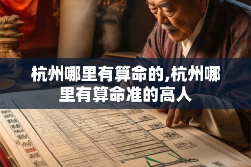 杭州哪里有算命的,杭州哪里有算命准的高人