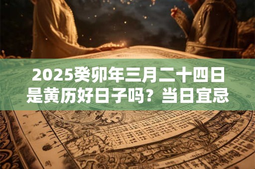 2025癸卯年三月二十四日是黄历好日子吗？当日宜忌查询