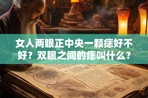 女人两眼正中央一颗痣好不好？双眼之间的痣叫什么？