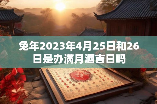 兔年2023年4月25日和26日是办满月酒吉日吗