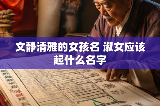 文静清雅的女孩名 淑女应该起什么名字